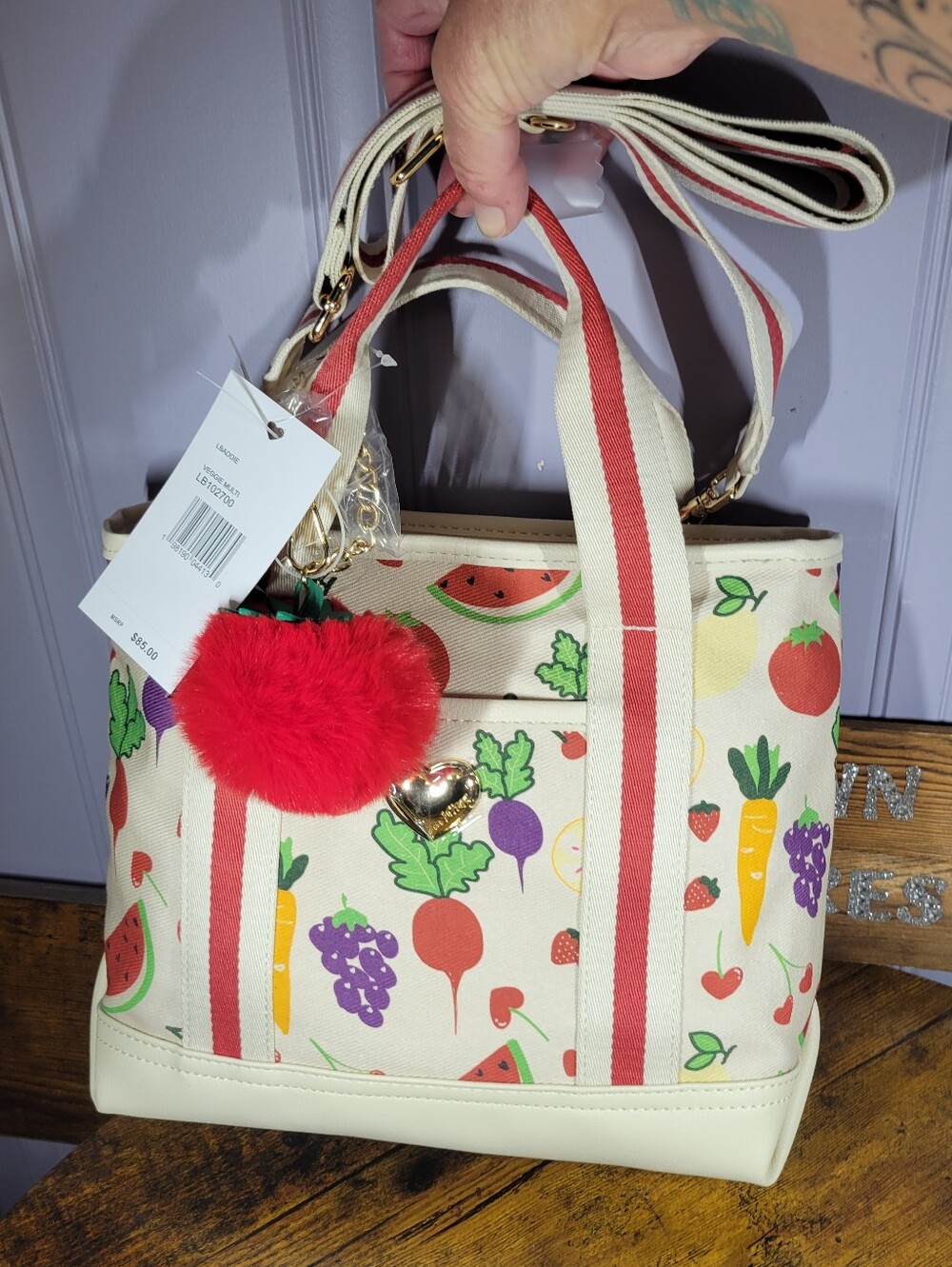 Luv Betsey by Betsey Johnson LBADDIE veggie & fruit Multi crossbody/tote